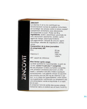 Zincovit    comp a sucer 30