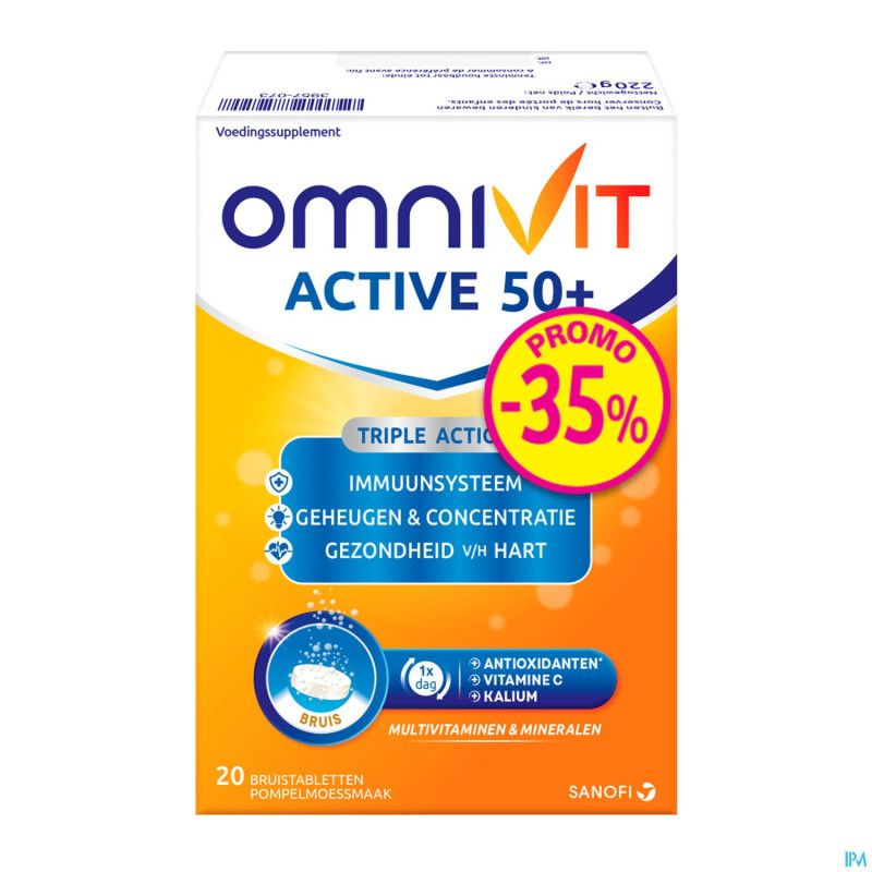 Omnivit active comp eff. 50+20    promo -35%