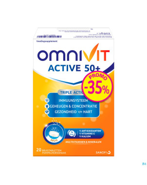 Omnivit active comp eff. 50+20    promo -35%