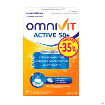 Omnivit active comp eff. 50+20    promo -35%