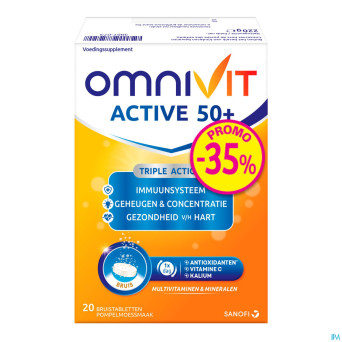 Omnivit active comp eff. 50+20    promo -35%
