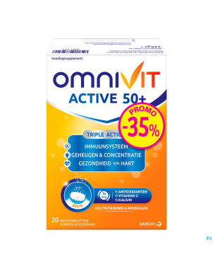 Omnivit active comp eff. 50+20    promo -35%