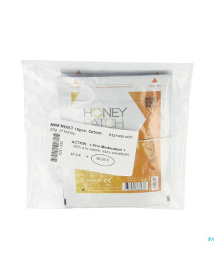 Honeypatch mini moist miel cic.5g+alg.ster5x5cm 10