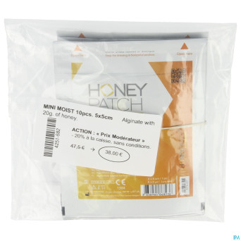 Honeypatch mini moist miel cic.5g+alg.ster5x5cm 10