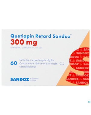 Quetiapin retard sandoz 300mg lib.prol.   comp  60