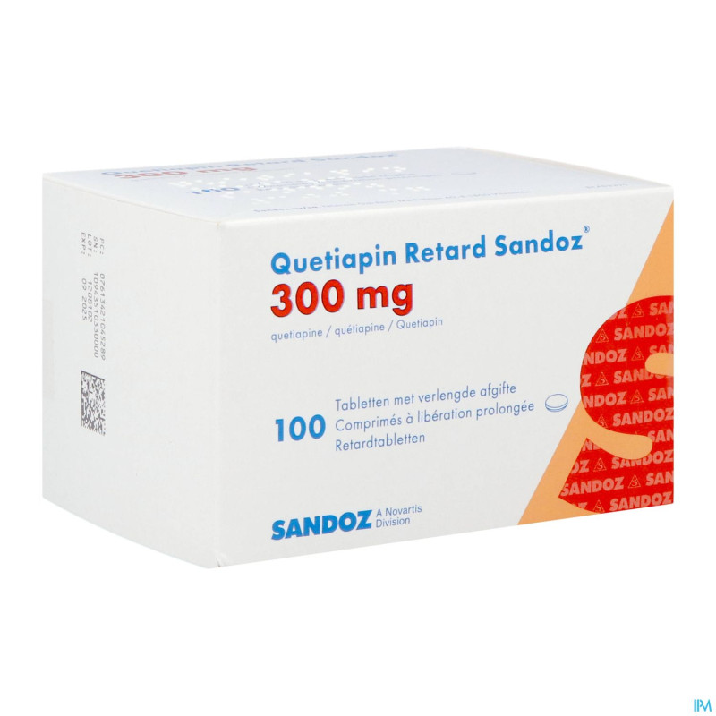 Quetiapin retard sandoz 300mg lib.prol.   comp 100