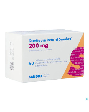 Quetiapin retard sandoz 200mg lib.prol.   comp  60