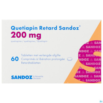 Quetiapin retard sandoz 200mg lib.prol.   comp  60