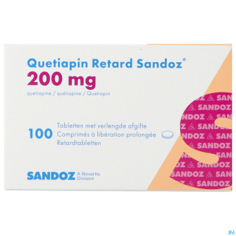 Quetiapin retard sandoz 200mg lib.prol.   comp 100