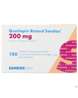 Quetiapin retard sandoz 200mg lib.prol.   comp 100