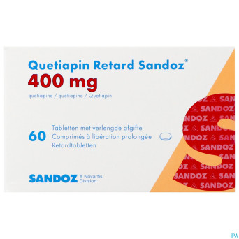 Quetiapin retard sandoz 400mg lib.prol.   comp  60