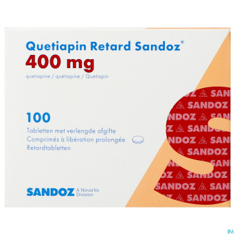 Quetiapin retard sandoz 400mg lib.prol.   comp 100