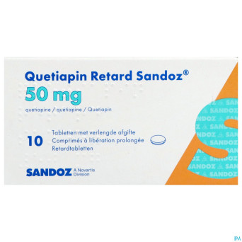 Quetiapin retard sandoz  50mg lib.prol.   comp  10