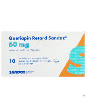 Quetiapin retard sandoz  50mg lib.prol.   comp  10