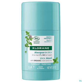 Klorane visage menthe aquatique masque stick   25g
