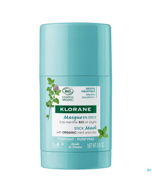 Klorane visage menthe aquatique masque stick   25g
