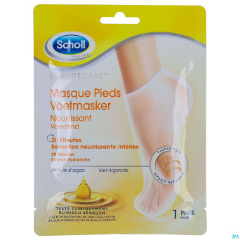 Scholl masque pieds nourrissant huile argan 1paire