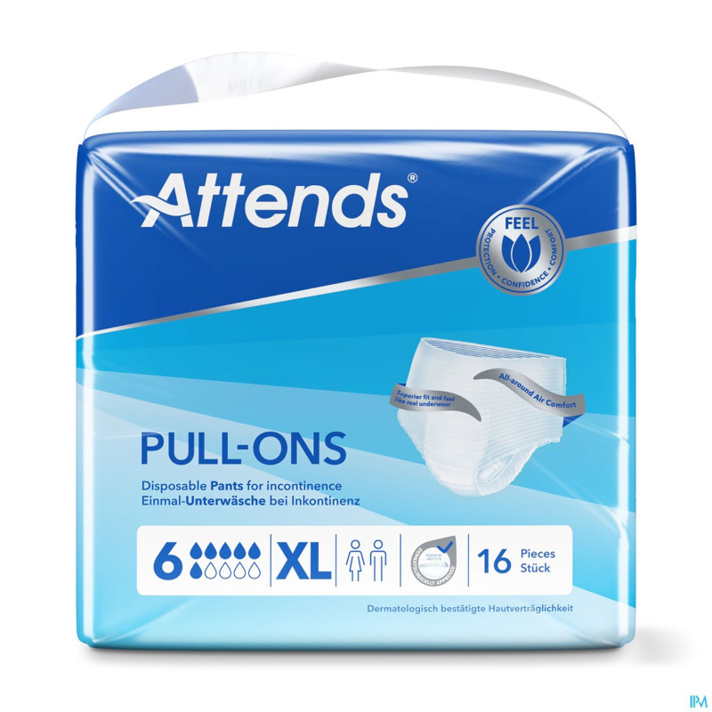 Attends pull-ons 6 xl 1x16