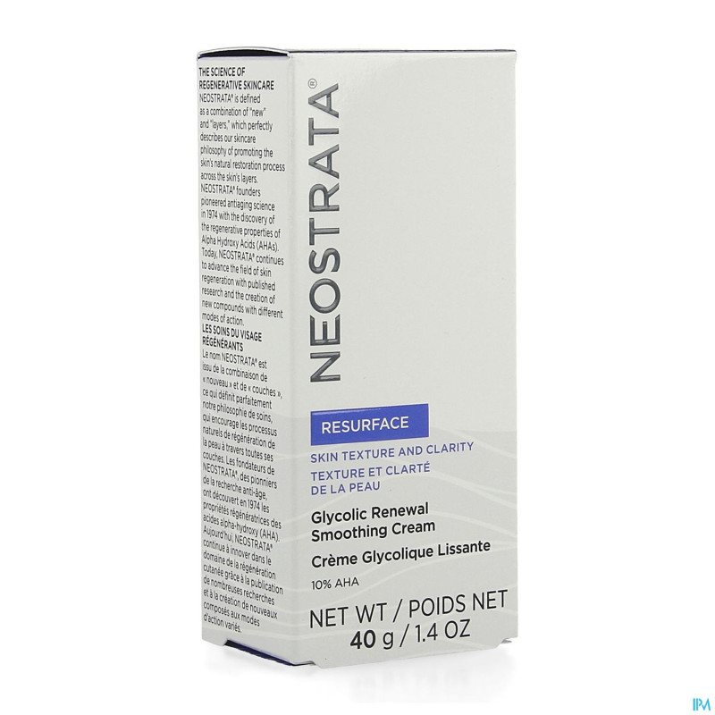 Neostrata creme glycolique lissante    tube 40g