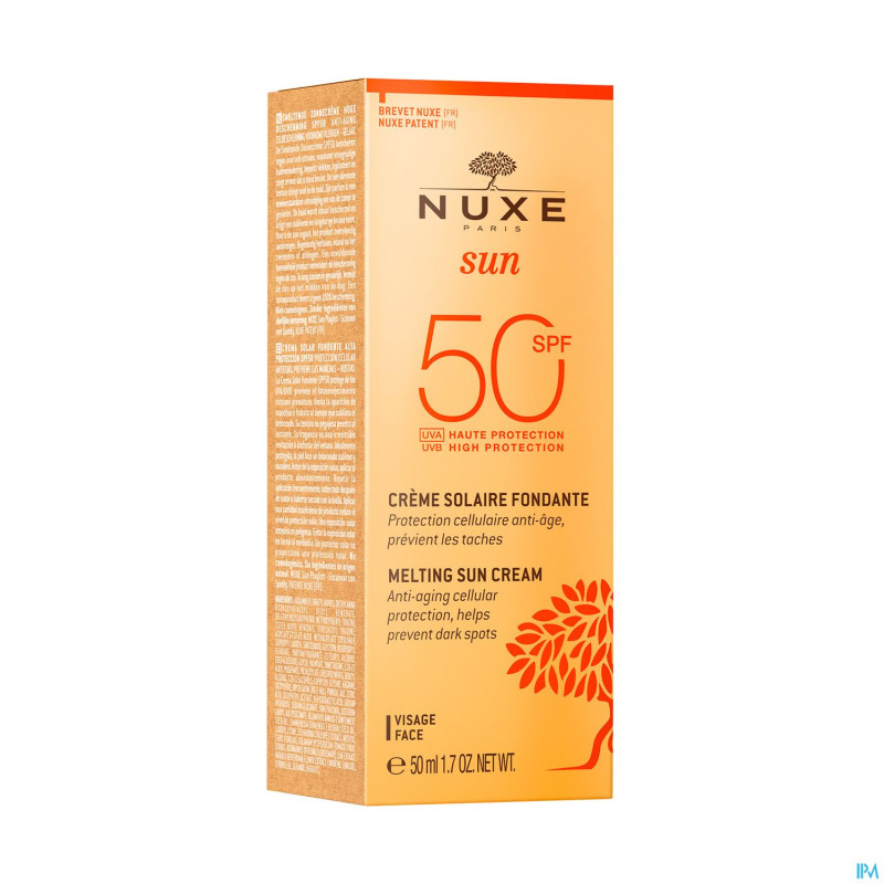 Nuxe sun cr fondant haute prot. visage ip50 50ml