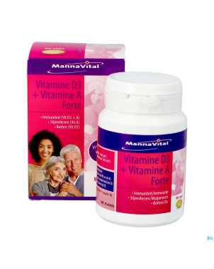 Mannavital vitamine d3 + vitamine a forte caps 90