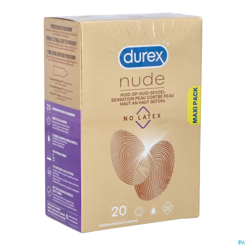 Durex nude no latex preservatifs 20
