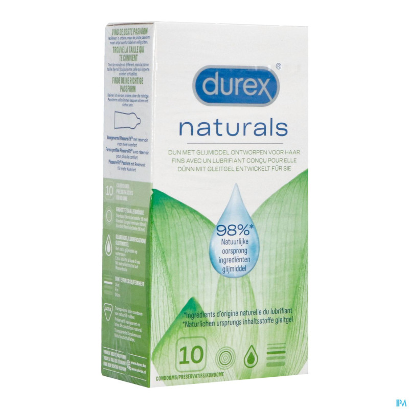 Durex natural    preservatifs 10