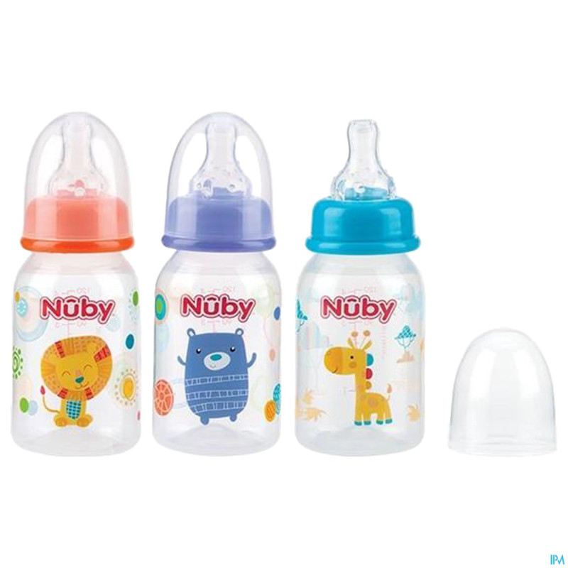 Nuby biberon col standard debit lent  0m+    120ml