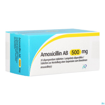 Amoxicillin ab  500mg comp disp.  30 x 500mg