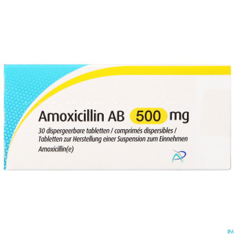 Amoxicillin ab  500mg comp disp.  30 x 500mg