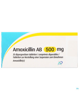 Amoxicillin ab  500mg comp disp.  30 x 500mg