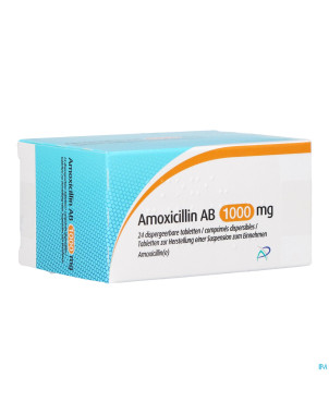 Amoxicillin ab 1000mg comp disp.  24 x1000mg