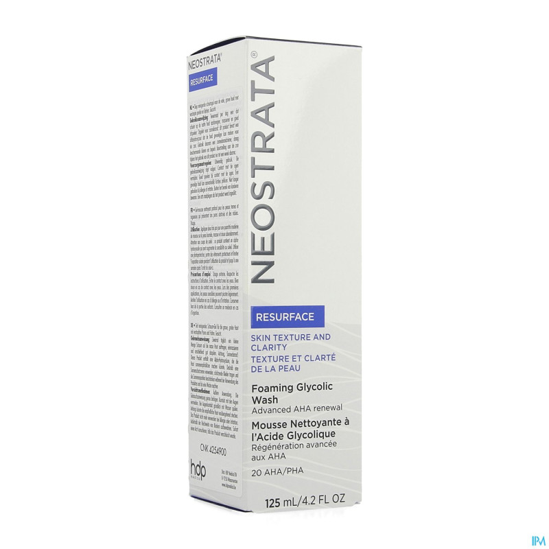 Neostrata mousse nettoyante acide glyco.  fl 125ml
