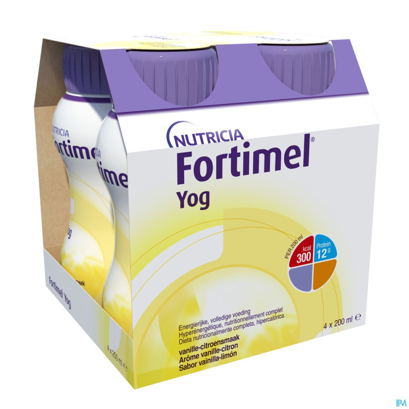 Fortimel yog arome vanille citron   4x200ml 156596