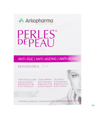 Perles de peau a/age resveratrol    caps 30