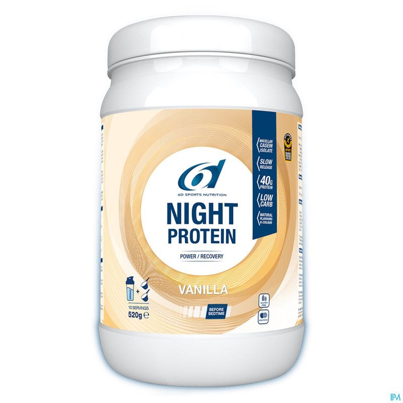 6d night protein vanilla    520g