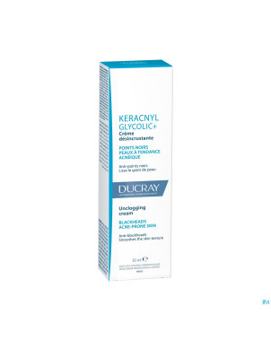 Ducray keracnyl glycolic+ creme desincrustant 30ml