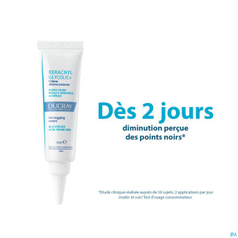 Ducray keracnyl glycolic+ creme desincrustant 30ml