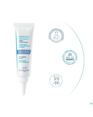 Ducray keracnyl glycolic+ creme desincrustant 30ml