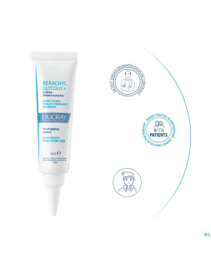 Ducray keracnyl glycolic+ creme desincrustant 30ml