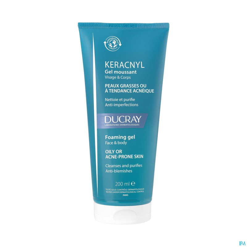 Ducray keracnyl gel moussant 200ml nf