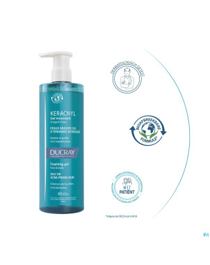Ducray keracnyl gel moussant 400ml nf