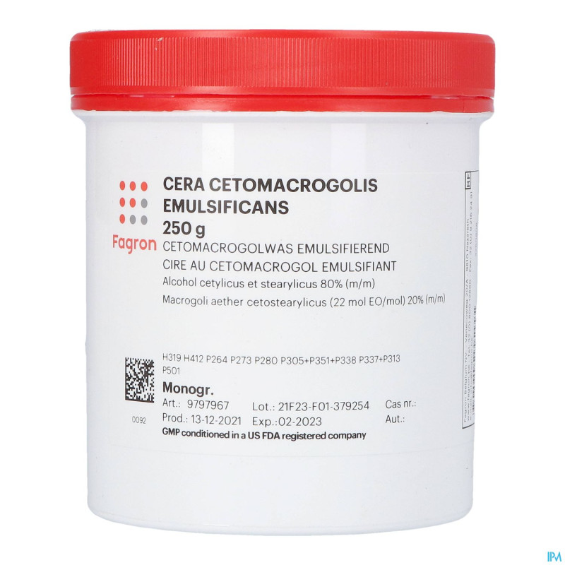Cire cetomacrogol emulsifiant 250g fag