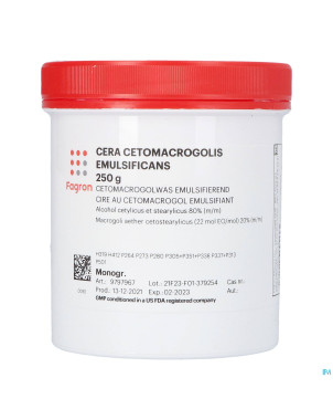 Cire cetomacrogol emulsifiant 250g fag