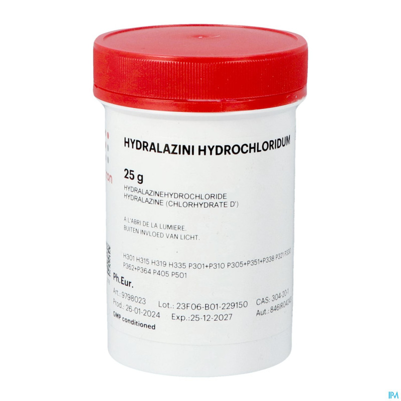 Hydralazine (chlorhydrate d') 25g fag