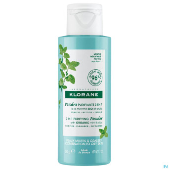 Klorane visage menthe aquatique poudre purif.  50g