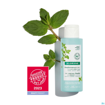 Klorane visage menthe aquatique poudre purif.  50g