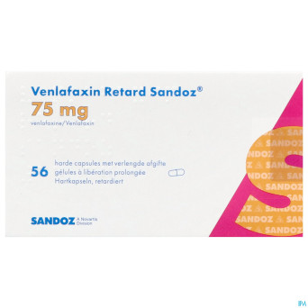 Venlafaxin retard sandoz 75,0mg lib.prol. caps  56