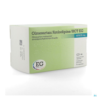 Olmesartan/amlodipin/hct eg 40/ 5/25,0 comp pel100
