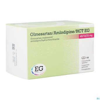 Olmesartan/amlodipin/hct eg 40/10/25,0 comp pel100
